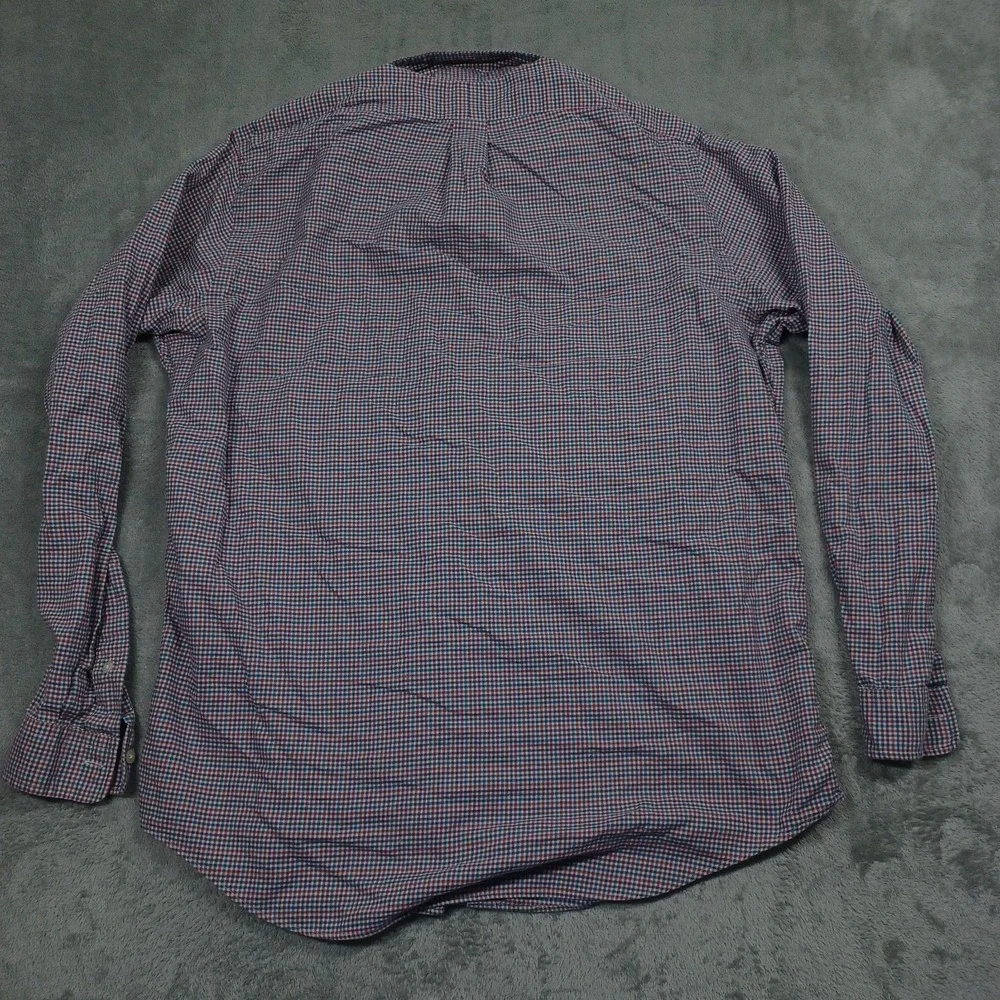 Ralph‎ Lauren Shirt Mens Large Blue Plaid Preppy Casual Button Down A4